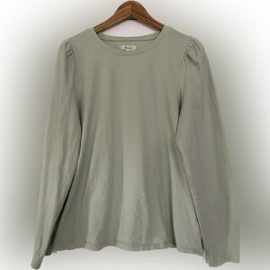 2 pack  - Madewell Solid (Re)sourced Cotton Puff Long Sleeve Tee size L